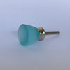 Beach Glass Knob - Frosted Turquoise  Drawer Pulls and Cabinet Knobs