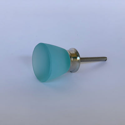 Beach Glass Knob - Frosted Turquoise  Drawer Pulls and Cabinet Knobs