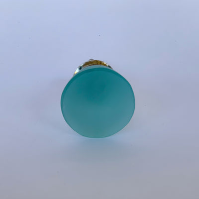Beach Glass Knob - Frosted Turquoise  Drawer Pulls and Cabinet Knobs