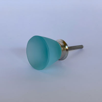 Beach Glass Knob - Frosted Turquoise  Drawer Pulls and Cabinet Knobs