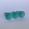 Beach Glass Knob - Frosted Turquoise  Drawer Pulls and Cabinet Knobs