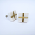 White Stone + Gold Square Knob  Drawer Pulls and Cabinet Knobs