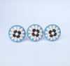 Modern Blue Daisy Knob