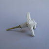 White Metal Airplane Knob  Drawer Pulls and Cabinet Knobs