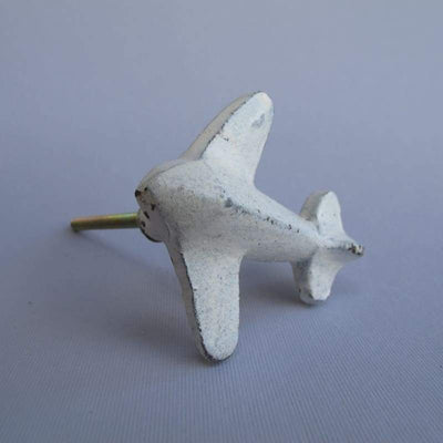White Metal Airplane Knob  Drawer Pulls and Cabinet Knobs
