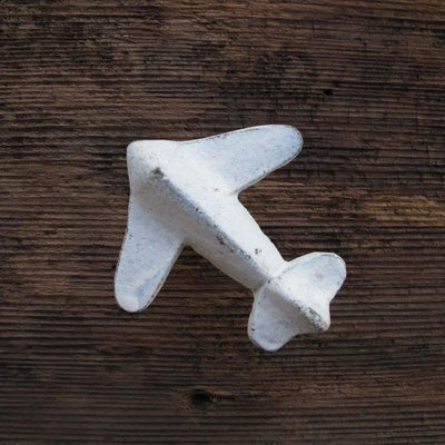 White Metal Airplane Knob  Drawer Pulls and Cabinet Knobs