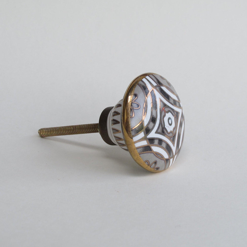 Art Deco Gold Drawer Pulls & Cabinet Knobs - Ceramic Decorative Drawer Knob for Cabinets, Dressers & Vanities Art Deco Gold Drawer Pulls & Cabinet Knobs - Ceramic Decorative Drawer Knob for Cabinets, Dressers & Vanities