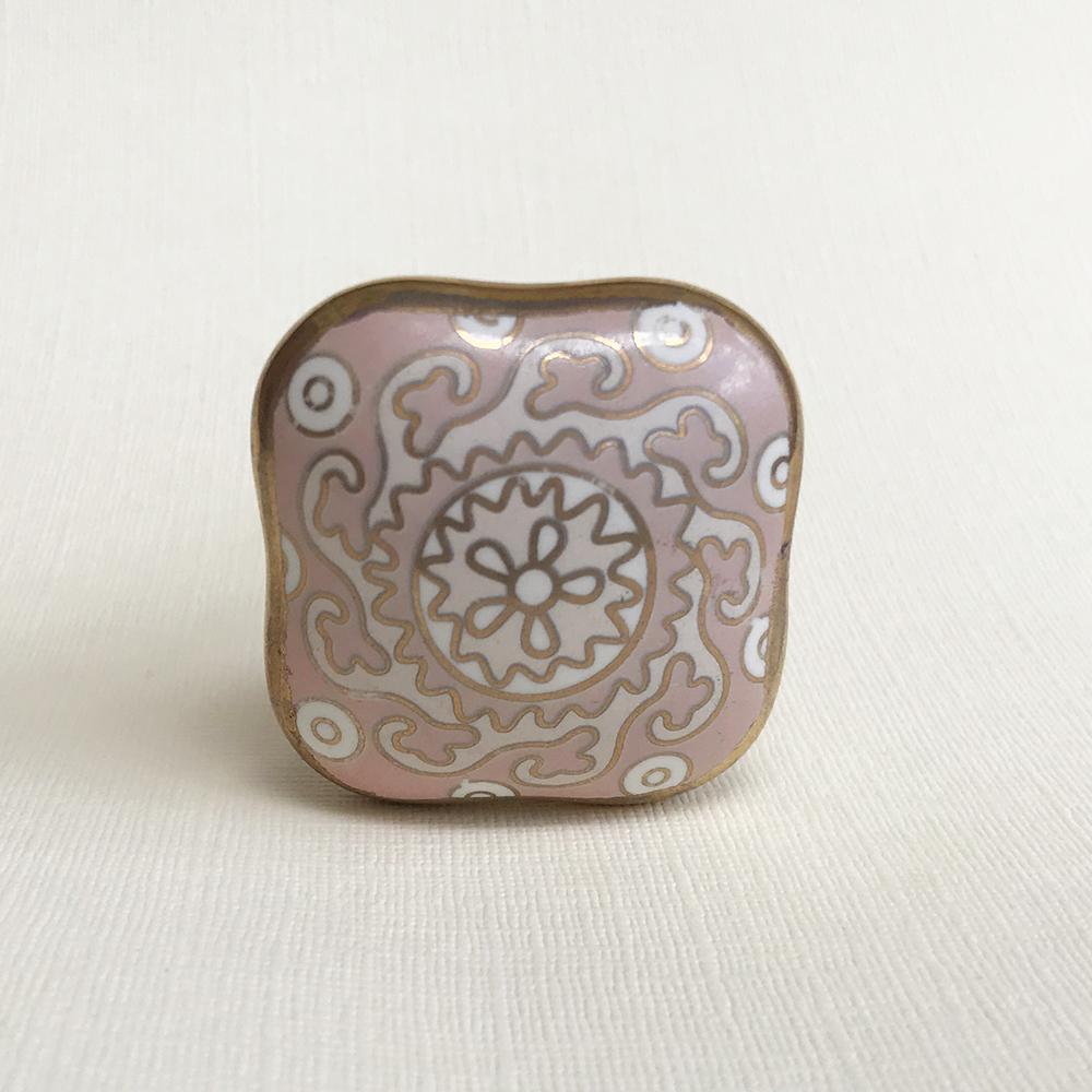 Pink + Gold Aurelian Knob Default Title Drawer Pulls and Cabinet Knobs