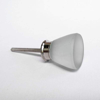 Beach Glass Knob -  Frosted White  Drawer Pulls and Cabinet Knobs