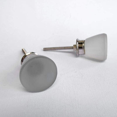 Beach Glass Knob -  Frosted White Default Title Drawer Pulls and Cabinet Knobs