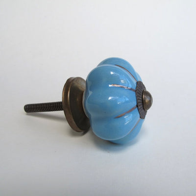 Petite Marigold Knob - Light Blue  Drawer Pulls and Cabinet Knobs