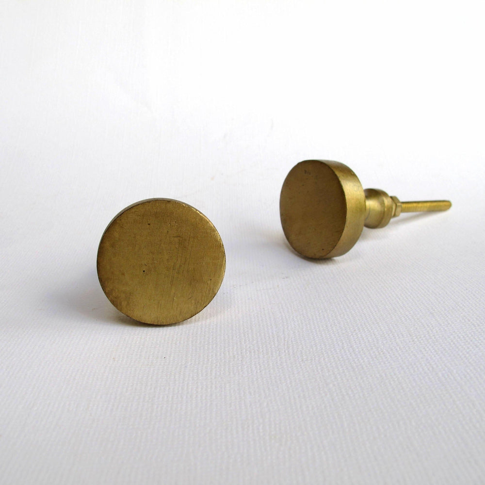 Brass Circle Knob  Drawer Pulls and Cabinet Knobs