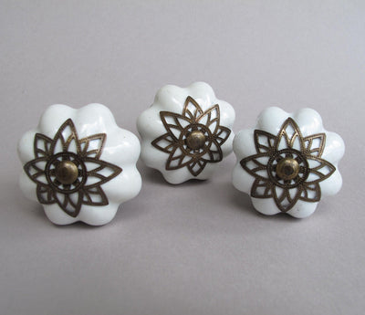 Brass Starburst Knob  Drawer Pulls and Cabinet Knobs
