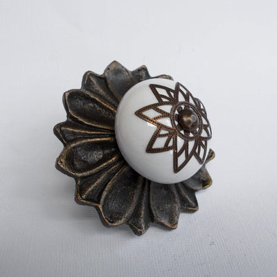 Brass Starburst Lions Den Knob  Drawer Pulls and Cabinet Knobs