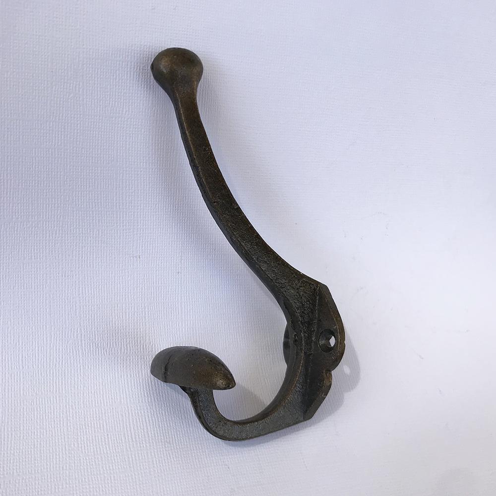 Whale Tail Cast Iron Wall Hook 4 3/4 Inch (Set of 3)