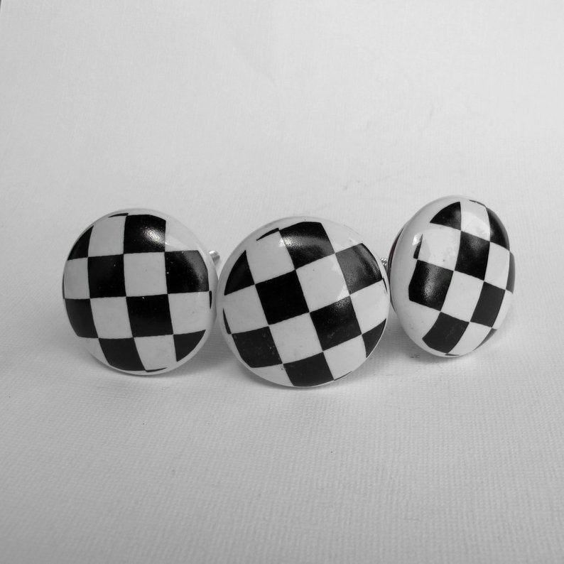 Checkerboard Knob  Drawer Pulls and Cabinet Knobs