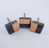 Gray Stone + Copper Square Knob  Drawer Pulls and Cabinet Knobs