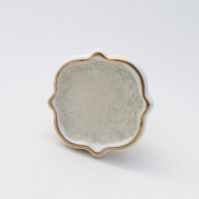 Creme Sea Glass Cushion  Drawer Pulls and Cabinet Knobs