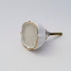 Creme Sea Glass Cushion  Drawer Pulls and Cabinet Knobs