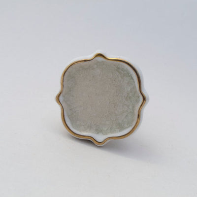 Creme Sea Glass Cushion  Drawer Pulls and Cabinet Knobs
