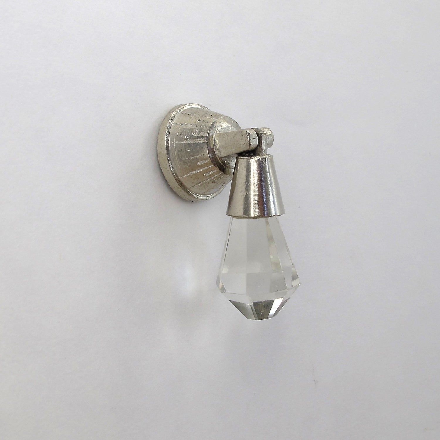 Crystal Drop Knob - Silver  Drawer Pulls and Cabinet Knobs