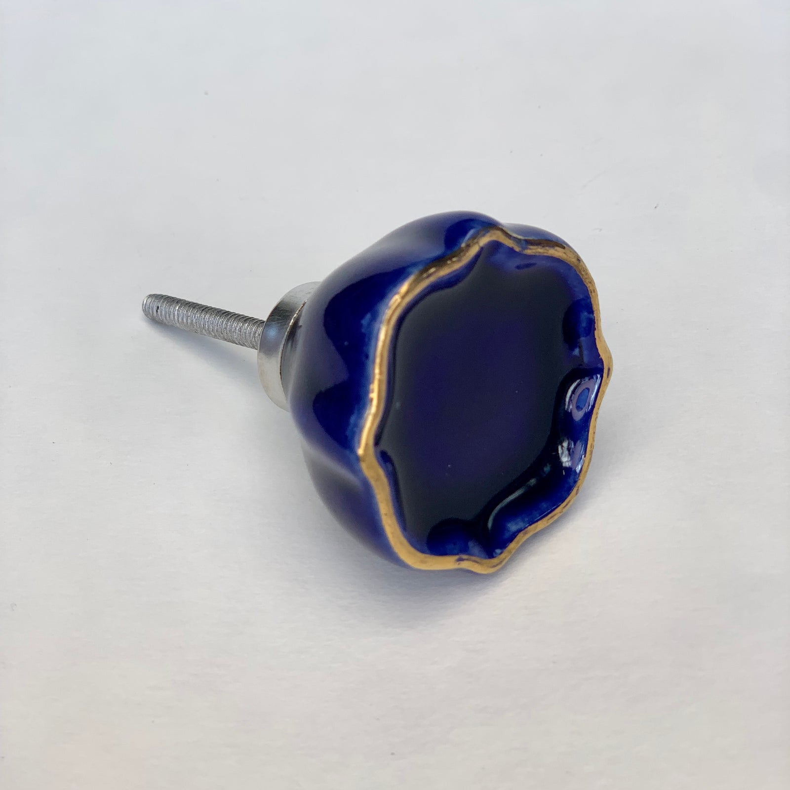 Blue & Gold Cushion Knob