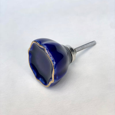 Blue & Gold Cushion Knob