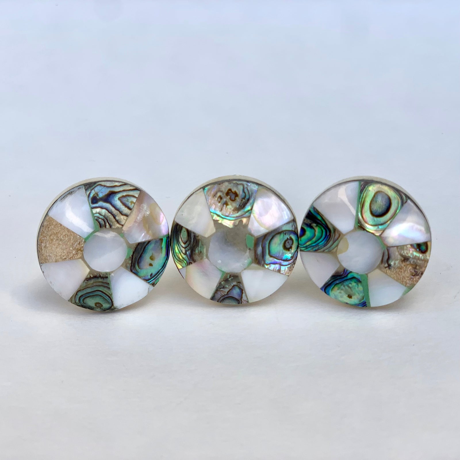 Mini Faceted Mother of Pearl Knob Multi-Color