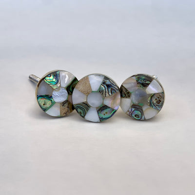 Mini Faceted Mother of Pearl Knob Multi-Color
