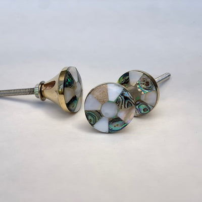 Mini Faceted Mother of Pearl Knob Multi-Color