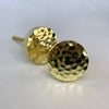 Round Hammered Gold Knob