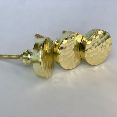 Round Hammered Gold Knob