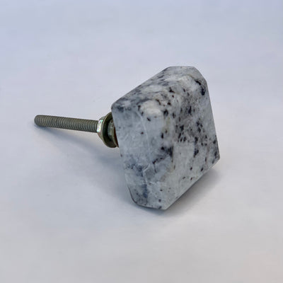 Multi Shade Gray Marbled Stone Knob