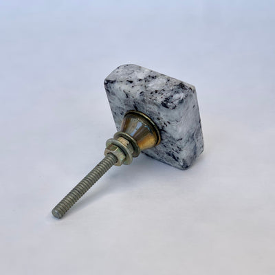 Multi Shade Gray Marbled Stone Knob