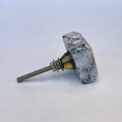 Multi Shade Gray Marbled Stone Knob