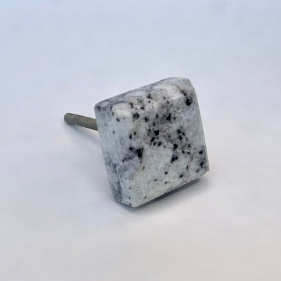 Multi Shade Gray Marbled Stone Knob