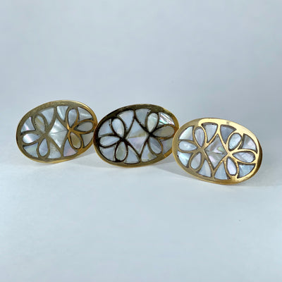 Mother of Pearl Oval Knob