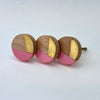 Geo Knob - Pink + Gold