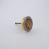 Gray + Gold Geia Circle Knob  Drawer Pulls and Cabinet Knobs