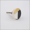 Geo Knob - Black + Gold  Drawer Pulls and Cabinet Knobs