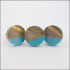 Geo Knob - Blue + Gold  Drawer Pulls and Cabinet Knobs