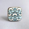 Ginko Knob - Large Square Large Blue Square Drawer Pulls and Cabinet Knobs