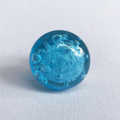 Glass Bubble Knob Blue Drawer Pulls and Cabinet Knobs