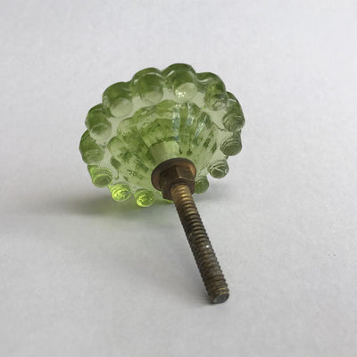 Glass Moon Drop Knob Green  Drawer Pulls and Cabinet Knobs