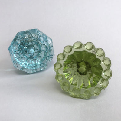 Glass Moon Drop Knob Blue  Drawer Pulls and Cabinet Knobs