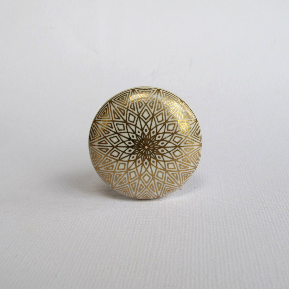 Gold Star Mandala Knob Gold Star Mandala Knob