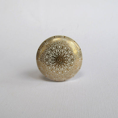 Gold Star Mandala Knob  Drawer Pulls and Cabinet Knobs