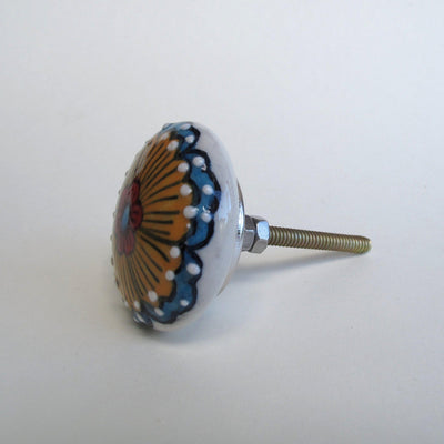 Hand-Painted Sunflower Knob  Drawer Pulls and Cabinet Knobs