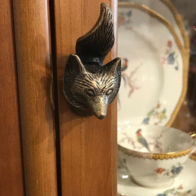 Bronze Fox Knob with Tail