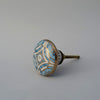 Art Deco Knob - Blue  Drawer Pulls and Cabinet Knobs